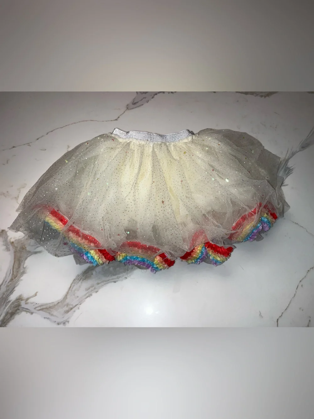 Lola and the boys rainbow tulle skirt euc 6y